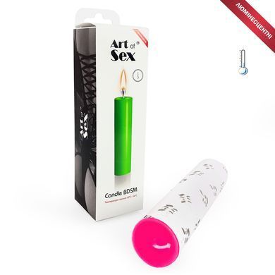 Розовая свеча восковая Art of Sex size M 15 см низкотемпературная, люминесцентная SO5953 фото Купить Розовая восковая свеча Art of Sex size M 15 см низкотемпературная, люминесцентная  Art of Sex  639 грн