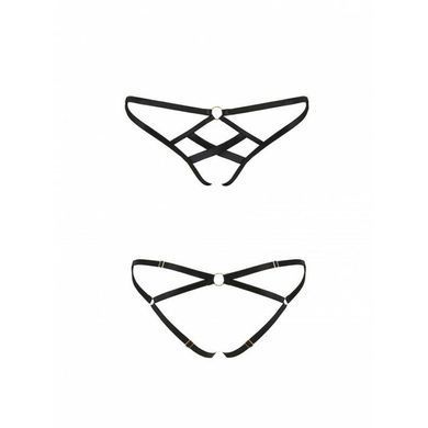 Трусики из стреп Passion Exclusive NICKY THONG L/XL, black PS27804 фото Купить   Passion (Польща) 1 043 грн