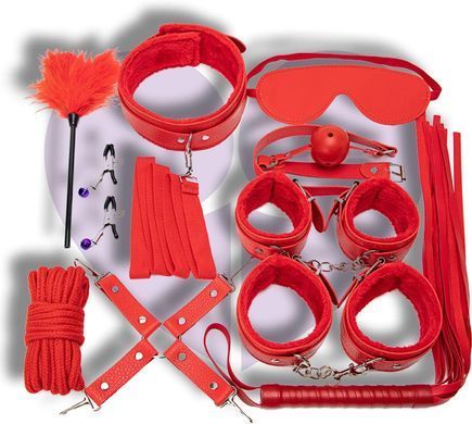 Набір для BDSM JSY KB80608 Red SX3765 фото Купити Набір для BDSM JSY KB80608 Red  JSY (Китай) 789 грн
