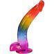 Doc Johnson Crystal Jellies Rainbow 9,5 дюйма &mdash; веселковий фалоімітатор
