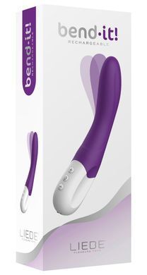 Вібратор точки G Liebe Bend It Rechargeable Purple, 10 режимів, дуже потужний, гнучкий стовбур SX1598 фото Купити Вібратор точки G Liebe Bend It Rechargeable Ocean Blue, 10 режимів, дуже потужний, гнучкий стовбур  Liebe (Іспанія) 3 510 грн