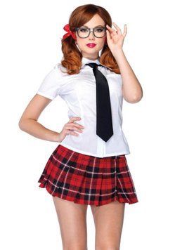 Еротичний костюм школярки Leg Avenue Private School Sweetie S, сорочка, спідниця, краватка, оправа SO9119 фото Купити Еротичний костюм школярки Leg Avenue Private School Sweetie S, сорочка, спідниця, краватка, оправа  Leg Avenue (США) 2 586 грн