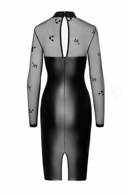 Платье Noir Handmade F310 Sublime, M, black, миди, мокрый эффект, верх &mdash; сетка, длинный рукав SX0298 фото Купить   Noir Handmade (Польща) 2 762 грн