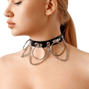 Чокер из натуральной кожи Art of Sex - Bonita, цвет черный SO9996 фото Купить   Art of Sex  563 грн