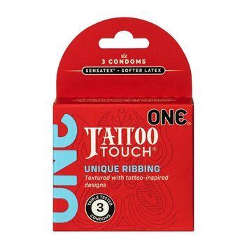 Презервативи ONE Tattoo Touch 3 шт, картонна коробка SX1249 фото Купити Презервативи ONE Tattoo Touch 3 шт, картонна коробка  ONE (США) 341 грн