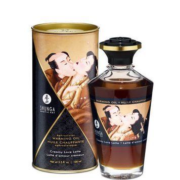 Разогревающее масло Shunga Aphrodisiac Warming Oil - Creamy Love Latte (100 мл) без сахара, вкусный SO2500 фото Купить   Shunga (Канада) 1 145 грн