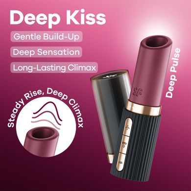 Вакуумний стимулятор Satisfyer Deep Kiss, магнітна технологія 3D Air Pulse, 30 режимів, кришечка SX3554 фото Купити Вакуумний стимулятор Satisfyer Deep Kiss, магнітна технологія 3D Air Pulse, 30 режимів, кришечка  Satisfyer (Німеччина) 1 729 грн