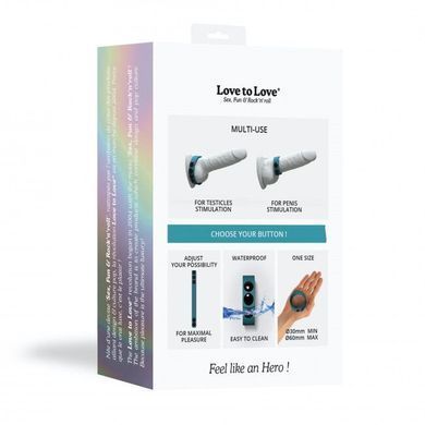 Регульоване ерекційне кільце на кнопках Love To Love HERO RING - TEAL ME SO5088 фото Купити Регульоване ерекційне кільце на кнопках Love To Love HERO RING - TEAL ME  Love To Love (Франція) 590 грн