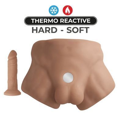 Півторс з фалоімітатором на присосці SilexD Apollo S Male Torso Caramel SX0813 фото Купити Півторс з фалоімітатором на присосці SilexD Apollo S Male Torso Caramel  SILEXD (Іспанія) 11 087 грн