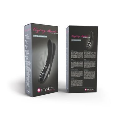 Вибратор двойной с электростимуляцией Mystim Tingling Aparte eStim Black, миостимулятор SO2989 фото Купить   Mystim  5 864 грн