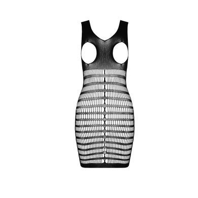 Бодістокінг-сукня з відкритими грудями Passion BS092 black SO6394 фото Купити Бодістокінг-сукня з відкритими грудями Passion BS092 black  Passion (Польща) 803 грн