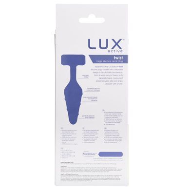 Анальна пробка Lux Active Twist Plug Small Blue SX3927 фото Купити Анальна пробка Lux Active Twist Plug Small Blue  Lux Active (Канада) 1 129 грн