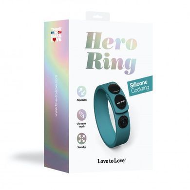 Регульоване ерекційне кільце на кнопках Love To Love HERO RING - TEAL ME SO5088 фото Купити Регульоване ерекційне кільце на кнопках Love To Love HERO RING - TEAL ME  Love To Love (Франція) 590 грн