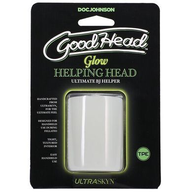 Мастурбатор Doc Johnson GoodHead Glow Helping Head, сквозной, светится в темноте SO9852 фото Купить   Doc Johnson (США) 572 грн