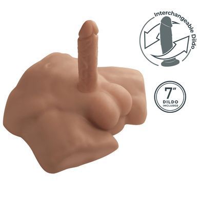 Півторс з фалоімітатором на присосці SilexD Apollo S Male Torso Caramel SX0813 фото Купити Півторс з фалоімітатором на присосці SilexD Apollo S Male Torso Caramel  SILEXD (Іспанія) 11 087 грн