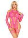 Бодистокинг Leg Avenue Fishnet Garter Harness and Teddy One Size Neon Pink SX2770 фото 4