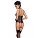 Корсет з підв'язками, стрінги Passion LOVELIA CORSET S/M, black SO4766 фото 2