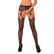 Еротичні колготки-бодістокінг Obsessive Garter stockings S821 S/M/L