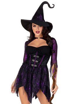 Костюм відьми Leg Avenue Mystical Witch M, сукня, капелюх SO9333 фото Купити Костюм відьми Leg Avenue Mystical Witch M, сукня, капелюх  Leg Avenue (США) 3 510 грн