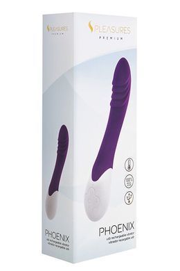 Вібратор S Pleasures Premium Phoenix, для точки G, фіолетовий, водостійкий, 16 видів вібрації, нагрів SX1615 фото Купити Вібратор S Pleasures Premium Phoenix, для точки G, чорний, водостійкий, 16 видів вібрації, нагрів  S Pleasures (Іспанія) 2 642 грн