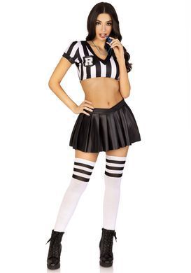 Костюм рефери Leg Avenue Time Out Referee XS, кроп-топ, юбка, свисток SO9190 фото Купить   Leg Avenue (США) 2 660 грн