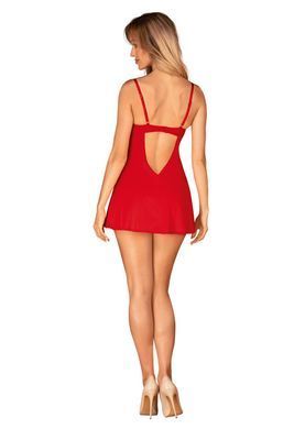 Пеньюар Obsessive Ingridia chemise & thong XS/S, червоний, сорочка, стрінги SO9036 фото Купити Пеньюар Obsessive Ingridia chemise & thong XS/S, червоний, сорочка, стрінги  Obsessive (Польща) 2 097 грн
