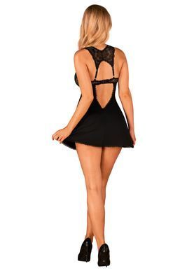 Сорочка бебі-дол з мереживом на грудях Obsessive Donna Dream babydoll XS/S Black, стрінги SO8630 фото Купити Сорочка бебі-дол з мереживом на грудях Obsessive Donna Dream babydoll XS/S Black, стрінги  Obsessive (Польща) 1 570 грн