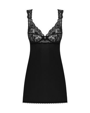 Сорочка бебі-дол з мереживом на грудях Obsessive Donna Dream babydoll XS/S Black, стрінги SO8630 фото Купити Сорочка бебі-дол з мереживом на грудях Obsessive Donna Dream babydoll XS/S Black, стрінги  Obsessive (Польща) 1 570 грн