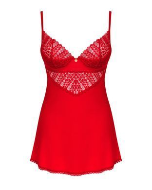 Пеньюар Obsessive Ingridia chemise & thong XS/S, червоний, сорочка, стрінги SO9036 фото Купити Пеньюар Obsessive Ingridia chemise & thong XS/S, червоний, сорочка, стрінги  Obsessive (Польща) 2 097 грн