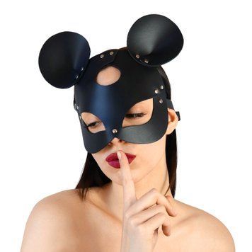 Кожаная маска мышки Art of Sex - Mouse Mask, цвет Черный SO9649 фото Купить   Art of Sex  748 грн