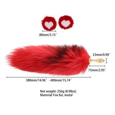Анальная пробка с хвостом лисицы LOCKINK SEVANDA Red Vixen Set with Pear-shape Plug SX0907 фото Купить   LOCKINK (Китай) 2 753 грн