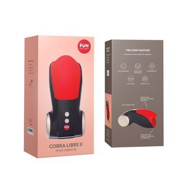 Мастурбатор для головки пеніса Fun Factory COBRA LIBRE II black/red, 2 мотори, гра без рук SX0967 фото Купити Мастурбатор для головки пеніса Fun Factory COBRA LIBRE II black/red, 2 мотори, гра без рук  Fun Factory (Німеччина) 5 053 грн