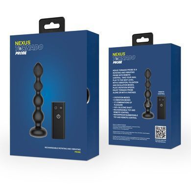 Анальний віброротатор Nexus Tornado Probe Edition, діаметр 3,5 см, вібрація + ротація, пульт ДУ SO9862 фото Купити Анальний віброротатор Nexus Tornado Probe Edition, діаметр 3,5 см, вібрація + ротація, пульт ДУ  Nexus (Великобританія) 3 418 грн