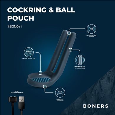 Ерекційне кільце Boners Cockring & Ball Stimulator SX3051 фото Купити Ерекційне кільце Boners Cockring & Ball Stimulator  Boners  2 529 грн