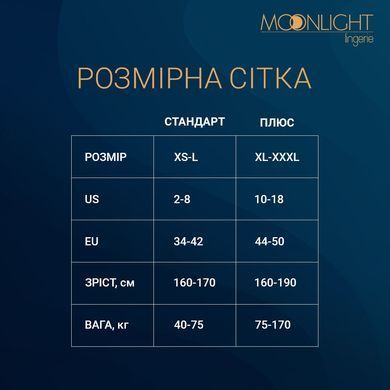 Боди Moonlight Model 11 XS-L Black, глубокое декольте, вставки из крупной сетки по бокам, имитация т SO6344 фото Купить   Moonlight (Іспанія) 452 грн