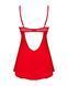 Пеньюар Obsessive Ingridia chemise & thong XS/S, червоний, сорочка, стрінги SO9036 фото 4