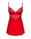 Пеньюар Obsessive Ingridia chemise & thong XS/S, червоний, сорочка, стрінги SO9036 фото 3