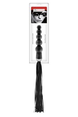 Флоггер с ручкой - анальными бусами Fetish Tentation Whip with Rosary Handle SO4046 фото Купить   Fetish Tentation (Франція) 1 071 грн