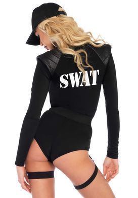 Костюм эротического спецназа Leg Avenue SWAT Team Babe M, боди, пояс, подвязки, игрушечная рация, ке SO8545 фото Купить   Leg Avenue (США) 4 277 грн