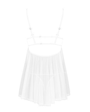 Пеньюар і трусики Obsessive Heavenlly babydoll & thong XS/S SO8163 фото Купити Пеньюар і трусики Obsessive Heavenlly babydoll & thong XS/S  Obsessive (Польща) 1 782 грн