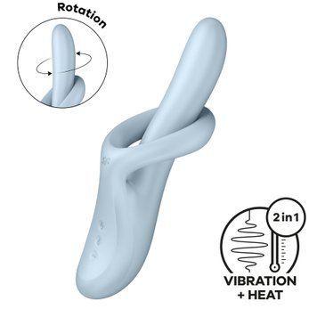 Вібратор з ротацією Satisfyer Heat Flex 4 Blue, підігрів до 39&deg;C SX2169 фото Купити Вібратор з ротацією Satisfyer Heat Flex 4 Blue, підігрів до 39&deg;C  Satisfyer (Німеччина) 2 854 грн
