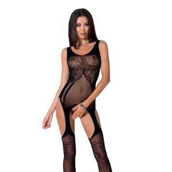 Бодістокінг Passion BS061 black, комбінезон, імітація панчіх Passion  &mdash; фото
