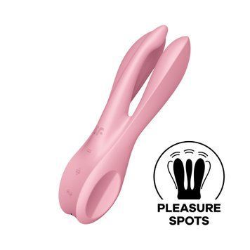 Кліторальний вібратор Satisfyer Threesome 1 Pink з трьома гнучкими пальчиками SO6985 фото Купити Кліторальний вібратор Satisfyer Threesome 1 Pink з трьома гнучкими пальчиками  Satisfyer (Німеччина) 1 570 грн
