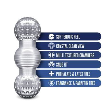 Мастурбатор Blush Rize &ndash; Feelz Masturbator &ndash; Clear, мультитекстура, эффект вакуума SO8837 фото Купить   Blush  664 грн