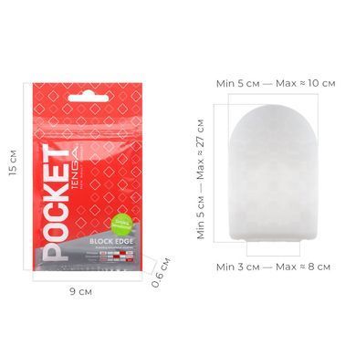 Мастурбатор TENGA Pocket Block Edge SO5596 фото Купить   Tenga (Японія) 193 грн