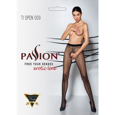 Колготки с открытым доступом, имитация ботфорт Passion TIOPEN 009 1/2 (20 den), black SO5799 фото Купить   Passion (Польща) 923 грн