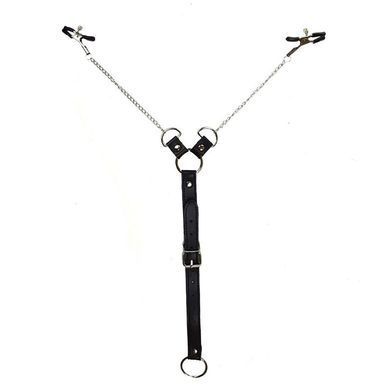 Зажимы для сосков с фиксацией на пенисе Art of Sex &ndash; Nipple Clamps for Men, экокожа SO5146 фото Купить   Art of Sex  757 грн