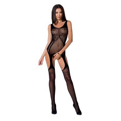 Бодистокинг Passion BS061 black, комбинезон, имитация чулок PBS061B фото Купить   Passion (Польща) 803 грн