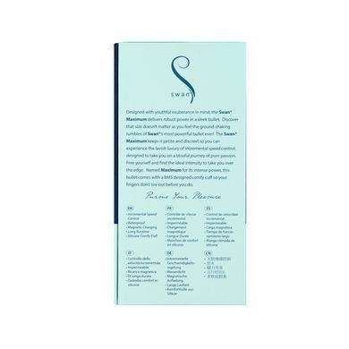 Вибропуля Swan Maximum + Comfy Cuff Blue, супермощная, разная интенсивность, силиконовая манжета SO8903 фото Купить   Swan (Канада) 2 189 грн