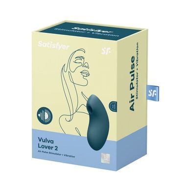 Вакуумный вибратор Satisfyer Vulva Lover 2 Blue SO6711 фото Купить   Satisfyer (Німеччина) 1 588 грн